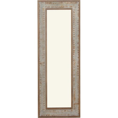  Deco 79 98138 Rectangular Metal Wall Mirror, 72 x 26, Brown/Gray
