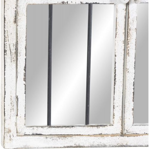  Deco 79 Wood Window Mirror, 42 by 25