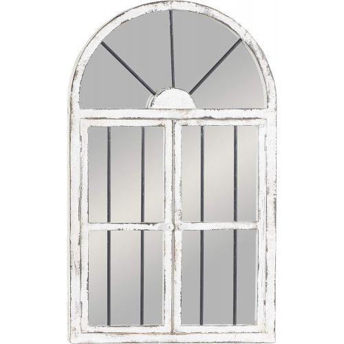  Deco 79 Wood Window Mirror, 42 by 25