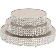 Deco 79 Metal Cake Stand with Crystal Accents, Set of 3 22