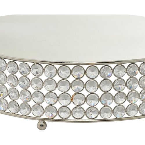  Deco 79 Metal Cake Stand with Crystal Accents, Set of 3 22