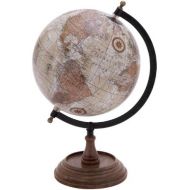 [아마존베스트]Deco 79 Traditional Wood, Metal, and Plastic Decorative Globe, 14H,9W, Multicolored Finish