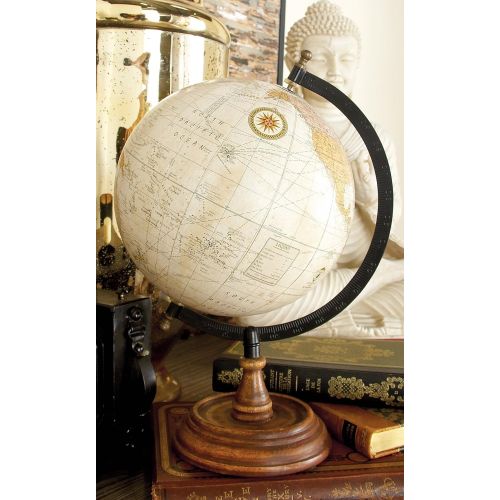  [아마존베스트]Deco 79 Traditional Wood, Metal, and Plastic Decorative Globe, 14H,9W, Multicolored Finish