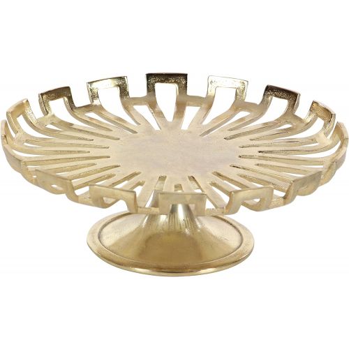  Deco 79 Contemporary Cake Stand, 5 H x 15 L, Metallic Gold Finish