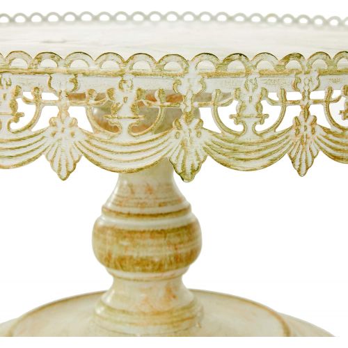  Deco 79 Metal Cake Stand Home Decor, 16 by 9-Inch