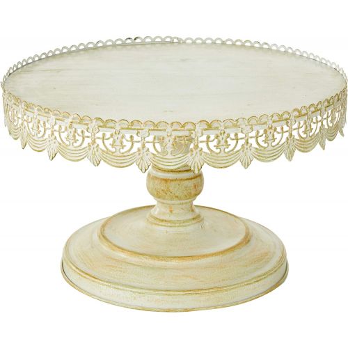  Deco 79 Metal Cake Stand Home Decor, 16 by 9-Inch