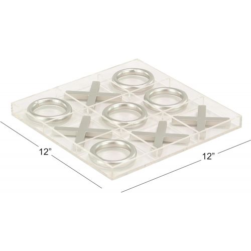  Deco 79 77627 Tic Tac Toe, Silver