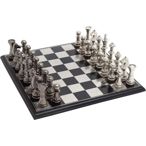  Deco 79 Chess Set, 17 x 17, Black