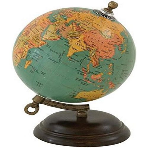  Deco 79 Wood Metal PVC Globe 5 W, 8 H-24983, 5 x 8