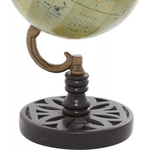  Deco 79 Wood Metal PVC Globe 5 W, 9 H-94436, 5 x 9