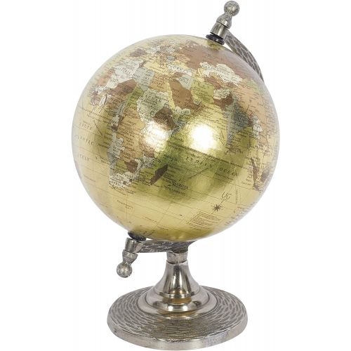  Deco 79 Traditional Metal and Plastic Decorative Globe, 7 W x 10 H, Textured Multicolored Finish