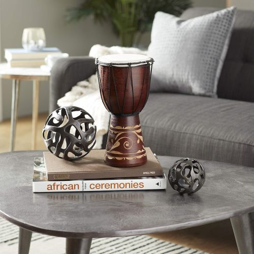  [아마존베스트]Deco 79 89848 Wood & Leather Djembe Drum