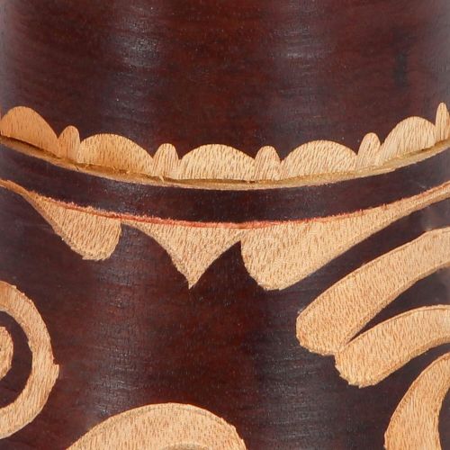  [아마존베스트]Deco 79 89847 Wood Leather Djembe Drum Home Decor Product, 16H/9W