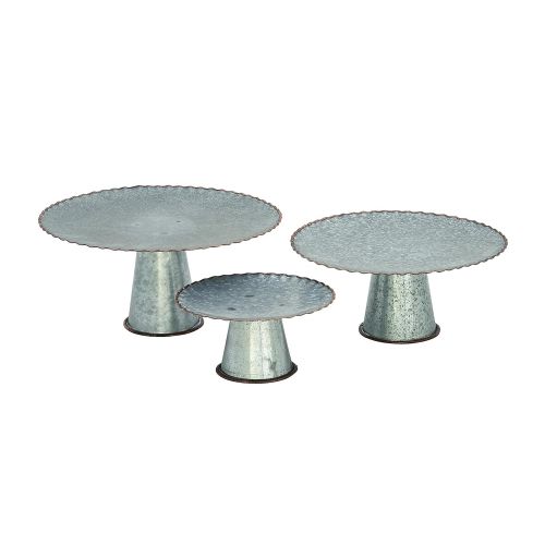  Deco 79 49192 Metal Galva Cake Stands (Set of 3), 9/13/15