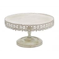 Deco 79 Metal Cake Stand Home Decor, 16 by 9-Inch