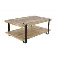 Deco 79 28778 Coffee Table Natural Brown/Black