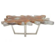 Deco 79 25756 Wood and Metal Coffee Table 47 x 18