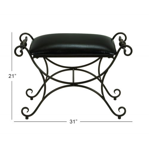  Deco 79 Metal Foot Stool, 31 by 21-Inch