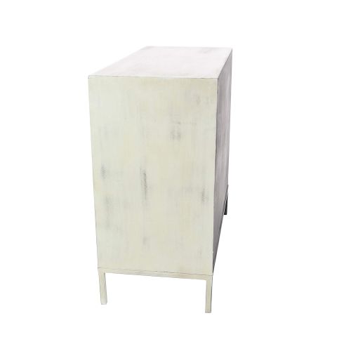  Deco 79 56690 Mirrored Wooden Chest 32 x 35 White/Reflective