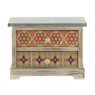 Deco 79 56651 Wood & Canvas Accent Chest