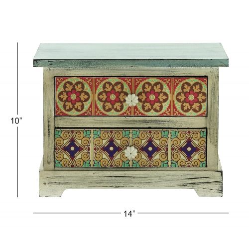  Deco 79 56651 Wood & Canvas Accent Chest