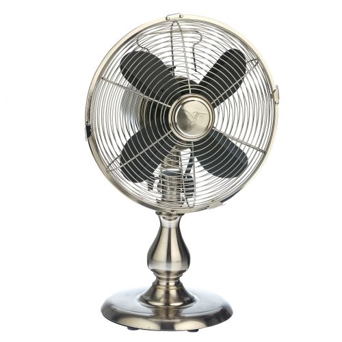  DecoBREEZE Oscillating Table Fan 3-Speed Air Circulator Fan, 10-Inch, Brushed Copper