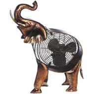 [아마존베스트]DecoBREEZE Decorative Table Fan, Desk Fan, Two Speed Electric Tabletop Fan, Figurine Fan, 7 inch, African Elephant