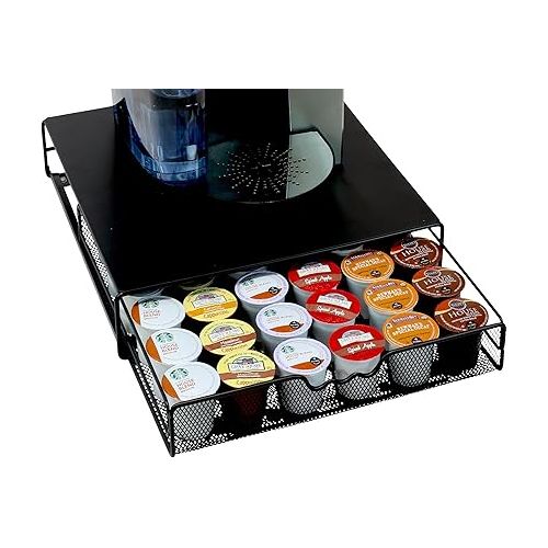  DecoBrothers K-Cup Holder Drawer for 36 Coffee Pods Storage, Black