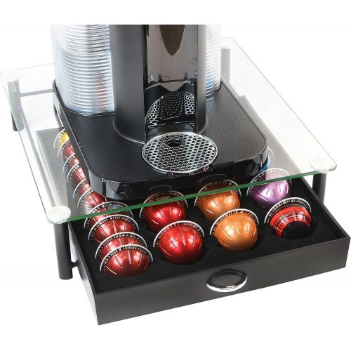  Deco Brothers DecoBros Crystal Tempered Glass Nespresso Vertuoline Storage Drawer Holder for Capsules