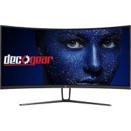 Deco Gear 35” Curved Gaming Ultrawide Monitor, E-LED, 3440x1440 WQHD, 120hz, 1ms MPRT, 21:9, Adaptive Sync, HDMI 2.0 x2, DisplayPort 1.4 x2, 99% sRGB, Picture in Picture Modes, Anti-Glare Matte Screen