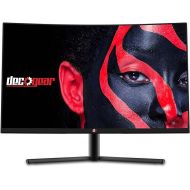 Deco Gear 27-Inch 2560x1440 HDR 400 Color Accurate Curved Gaming Monitor, VA Panel, 16:9 Aspect Ratio, 3000:1 Contrast Ratio, 99% sRGB, 85% NTSC, 90% DCI-P3, 83% Adobe RGB, 144Hz Refresh Rate