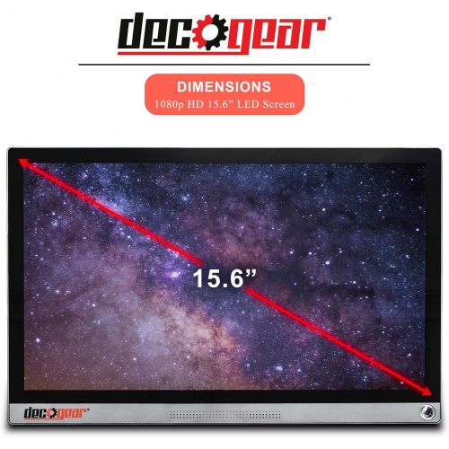  [아마존 핫딜] Deco Gear 15.6 Portable Monitor 1080p IPS HD Panel, Touchscreen with 10 Point Capacitive Control, 10,000 mAh Battery, Built-in Dual Speakers & USB Type-C and HDMI Devices Connectio