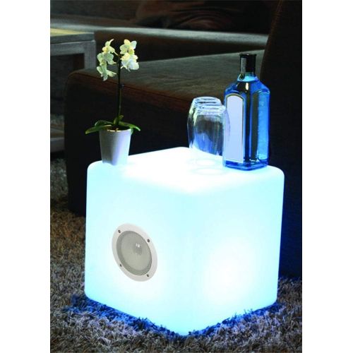  [아마존베스트]-Service-Informationen Deco4Me LED Cube 30 x 30 x 30 cm with Speaker Soundbar Bluetooth Light Cube Garden