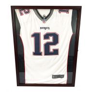 DecoMil DECOMIL - Ultra Clear UV Protection Baseball / Football Jersey Frame Display Case Shadow Box, Cherry