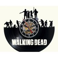 DecoStyleStudio The Walking Dead Vinyl Wall Clock Decor For Walls From Vinyl Records Handmade Reclaimed Decoration Wall Decor Sign