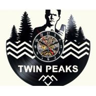 DecoStyleStudio Twin Peaks Vinyl Wall Clock Decor For Walls From Vinyl Records Handmade Reclaimed Decoration Wall Decor Sign