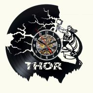 DecoStyleStudio Thor Vinyl Wall Clock Decor For Walls From Vinyl Records Handmade Reclaimed Decoration Wall Decor Sign