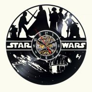 DecoStyleStudio Star Wars Vinyl wall Clock Decor For Walls From Vinyl Records Handmade Reclaimed Decoration Wall Decor Sign