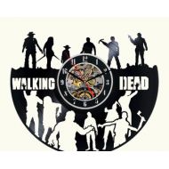 DecoStyleStudio The Walking Dead Vinyl Wall Clock Decor For Walls From Vinyl Records Handmade Reclaimed Decoration Wall Decor Sign