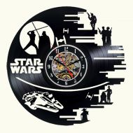 DecoStyleStudio Star Wars Vinyl wall Clock Decor For Walls From Vinyl Records Handmade Reclaimed Decoration Wall Decor Sign