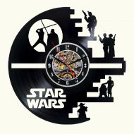 DecoStyleStudio Star Wars Vinyl wall Clock Decor For Walls From Vinyl Records Handmade Reclaimed Decoration Wall Decor Sign