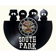 DecoStyleStudio South Park Vinyl wall Clock Decor For Walls From Vinyl Records Handmade Reclaimed Decoration Wall Decor Sign
