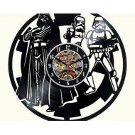 DecoStyleStudio Star Wars Vinyl wall Clock Decor For Walls From Vinyl Records Handmade Reclaimed Decoration Wall Decor Sign