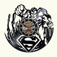 DecoStyleStudio Superman Vinyl wall Clock Decor For Walls From Vinyl Records Handmade Reclaimed Decoration Wall Decor Sign