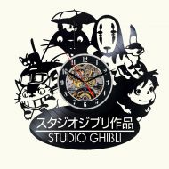 DecoStyleStudio Studio Ghibli Vinyl wall Clock Decor For Walls From Vinyl Records Handmade Reclaimed Decoration Wall Decor Sign