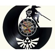 DecoStyleStudio The Legend of Zelda Vinyl Wall Clock Decor For Walls From Vinyl Records Handmade Reclaimed Decoration Wall Decor Sign