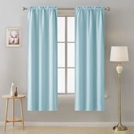 [아마존 핫딜] [아마존핫딜]Deconovo Rod Pocket Window Panels Room Darkening Thermal Insulated Blackout Curtains for Nursery Room 38 Inch by 72 Inch Baby Blue 2 Curtain Panels