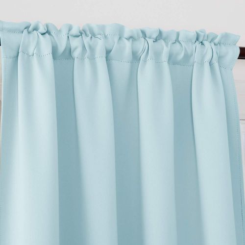  [아마존 핫딜] [아마존핫딜]Deconovo Rod Pocket Window Panels Room Darkening Thermal Insulated Blackout Curtains for Nursery Room 38 Inch by 72 Inch Baby Blue 2 Curtain Panels