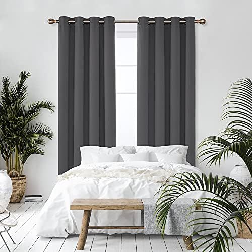  Deconovo Eyelet Blackout Curtains, 245x140