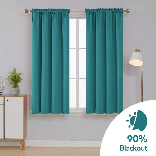  Deconovo Grass Green Rod Pocket Drapes and Curtains Thermal Insulated Blackout Curtains for Living Room 42 W x 84 L Grass Green 4 Panels